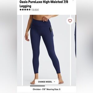 Fabletics 7/8 pure luxe leggings